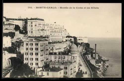 AK Monte-Carlo, Montée de la Costa et les Hôtels