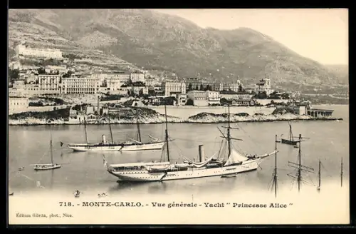 AK Monte-Carlo, Vue générale, Yacht Princesse Alice