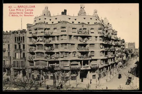 AK Barcelona, Casa Milà y Camps, arquitecto Gaudí