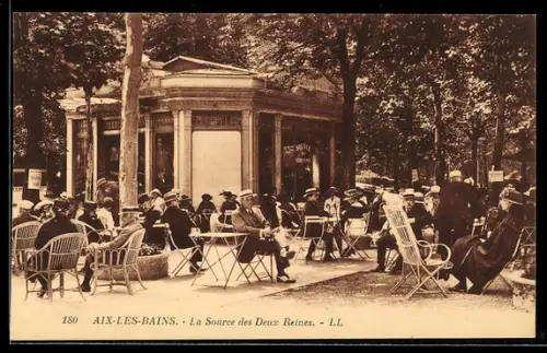 AK Aix-les-Bains, La Source des Deux Reines