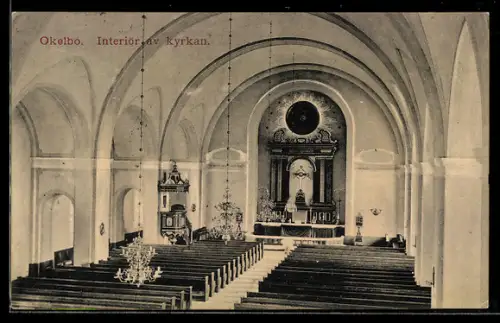 AK Okelbo, Interiör av kyrkan