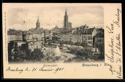 AK Strassburg i Els., Kleberplatz