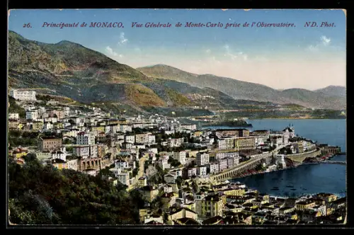 AK Monte-Carlo, Vue Générale de Monte-Carlo prise de l`Observatoire