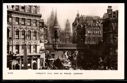 AK London, Ludgate Hill and St. Pauls