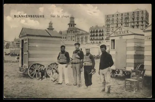 AK Blankenberghe, Sur la plage