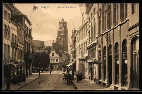 AK Bruges, La rue des Pierres
