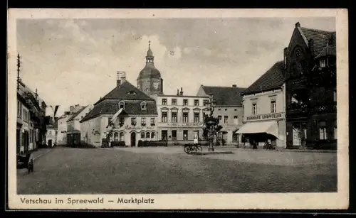 AK Vetschau im Spreewald, Partie am Marktplatz