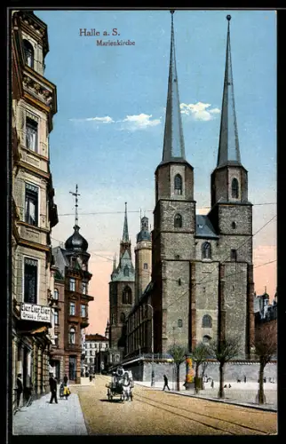 AK Halle a. S., Marienkirche, Eierladen