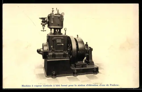 AK Machine à vapeur verticale à bâti fermé pour la station d`élévation d`eau de Pankow