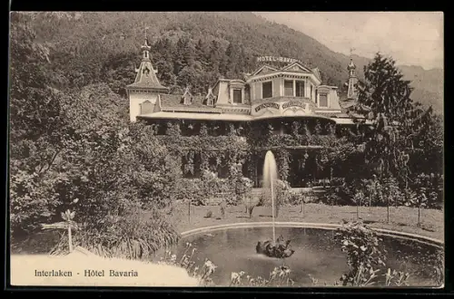 AK Interlaken, Blick auf das Hotel Bavaria