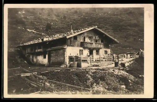 AK Unterkunftshaus Brennhütte, Berghütte von L. D. Riedlsberger