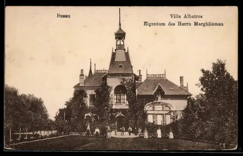AK Buzau, Villa Albatros, Eigentum d. Herrn Marghiloman