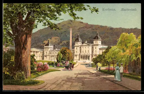 Künstler-AK Marienbad, Kurhaus