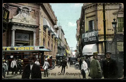 AK Buenos Aires, Calle Cangallo esq. Calle Reconquista