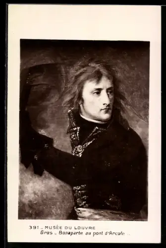 Künstler-AK Musée du Louvre, Napoleon au pont d`Arcole
