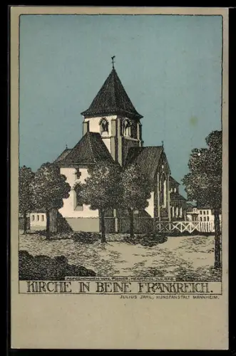 AK Beine, Blick auf die Kirche
