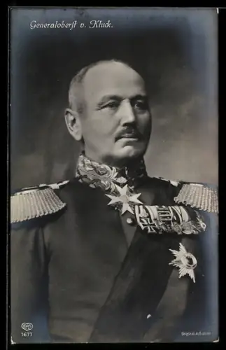 AK Generaloberst von Kluck in Uniform mit Epauletten und Orden