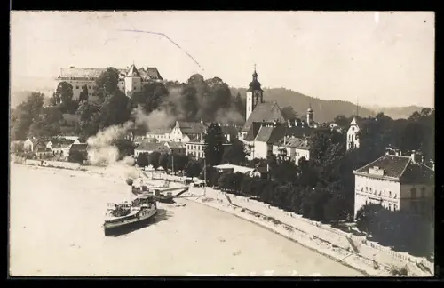 AK Grein a. d. Donau, Schloss und Kirche