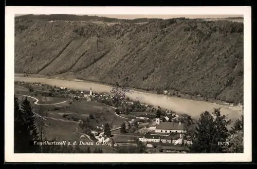 AK Engelhartszell a. d. Donau, Teilansicht mit Kirche
