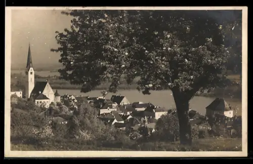 AK Mauthausen a. d. Donau, Teilansicht mit Kirche