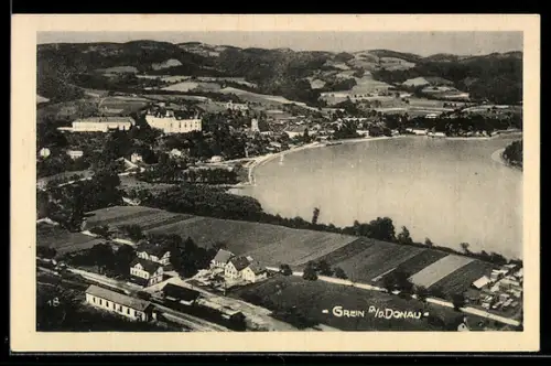 AK Grein a. d. Donau, Teilansicht mit Schloss