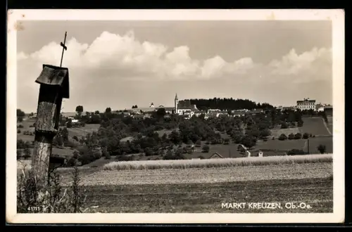 AK Markt Kreuzen /Ob.-Oe., Teilansicht mit Kirche