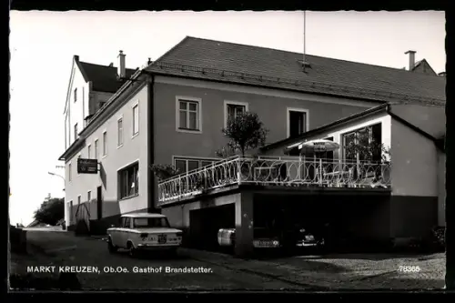 AK Markt Kreuzen, Blick auf den Gasthof Brandstetter