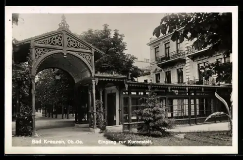 AK Bad Kreuzen /O.-Oe., Sanatorium Dr. Fleischanderl, Verbindungsgang