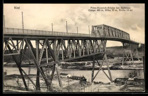 AK Kiel, Prinz-Heinrich-Brücke bei Holtenau