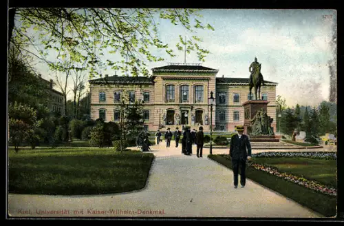 AK Kiel, Universität, Kaiser-Wilhelm-Denkmal