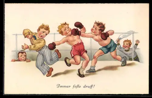 AK Immer feste druff, Jungen beim Boxen