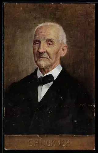 AK Komponist Joseph Anton Bruckner, Halbportrait