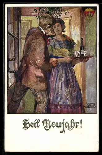 Künstler-AK Deutscher Schulverein Nr. 546: Heil Neujahr!