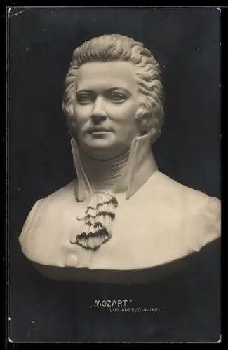 Künstler-AK Mozart, Büste von Aurelio Micheli