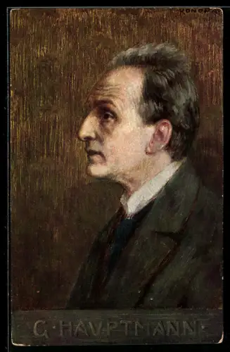 AK Portrait von G. Hauptmann, Schriftsteller
