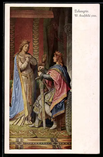 AK Parsival, Lohengrin, Serie 258, Nr. 4482, Die Herzensdame