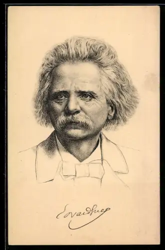 Künstler-AK Edvard Grieg, Portrait des Komponisten