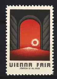 Reklamemarke Wien, Vienna Fair 1939, Sonnenuntergang im Torbogen