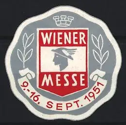 Reklamemarke Wien, Wiener Messe 1951, Merkurkopf