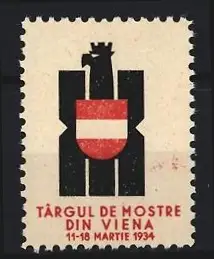 Reklamemarke Wien, Târgul de Mostre din Viena 1934, Adler mit Wappen