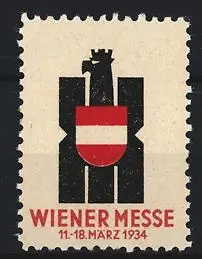 Reklamemarke Wien, Wiener Messe 1934, Adler mit Wappen
