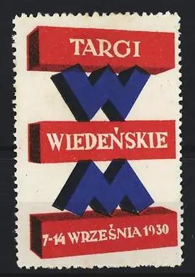 Reklamemarke Wien, Targi Wiedenskie, Messe 1930