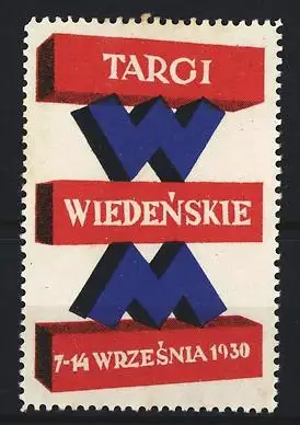 Reklamemarke Wien, Targi Wiedenskie 1930, Ausstellungssymbol