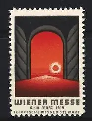 Reklamemarke Wien, Wiener Messe 1939, Torbogen und Sonne