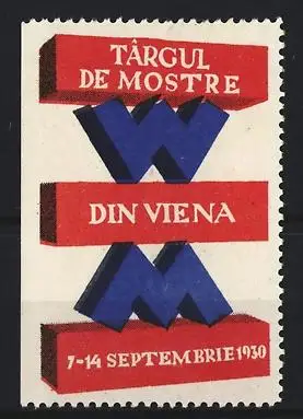 Reklamemarke Wien, Târgul de Mostre, 1930 Ausstellungstermin