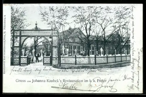 AK Wien, Johanna Kaebek`s Restaurant im Wiener Prater