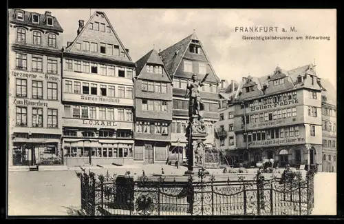 AK Alt-Frankfurt, Gerechtigkeitsbrunnen am Römerberg