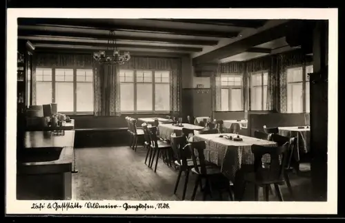 AK Gangkofen /Ndb., Cafe & Gaststätte Wildmaier, Innenansicht
