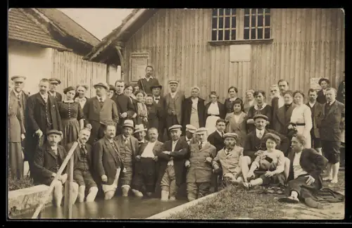 Foto-AK Bad Wörishofen, Kneippkurbesucher, Badekultur