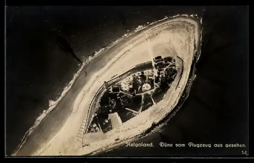 AK Helgoland, Düne, Fliegeraufnahme